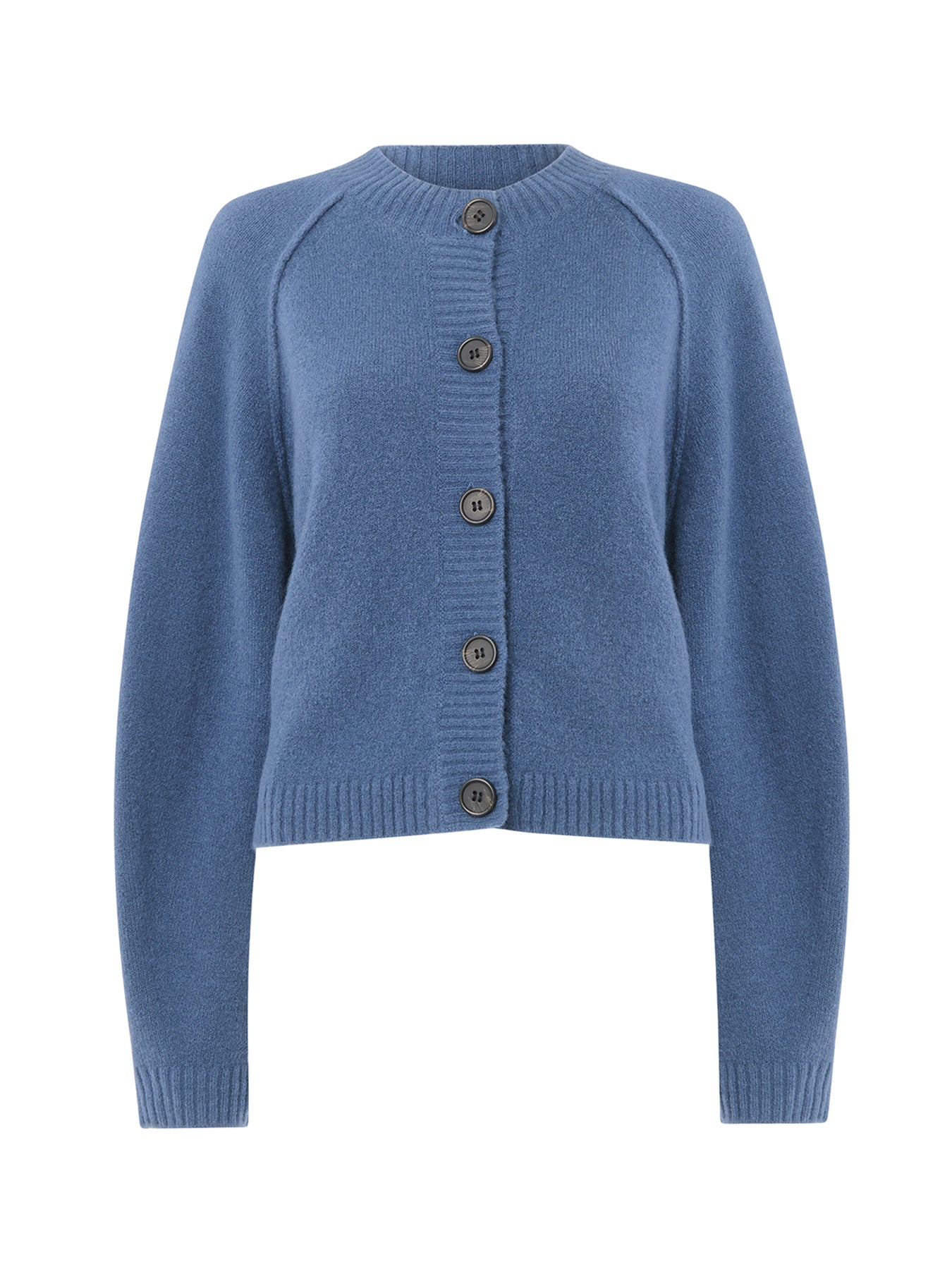 Wool Mix Crew Cardigan