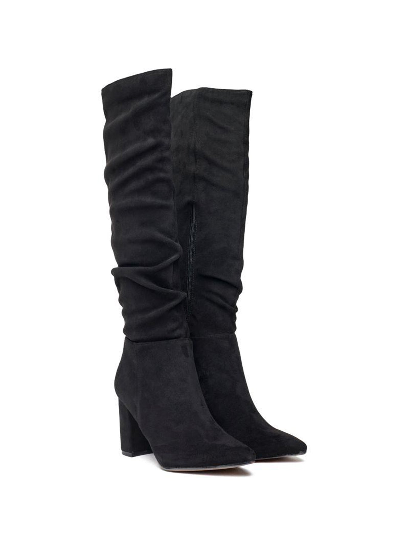 Vegan Knee High Boots Black