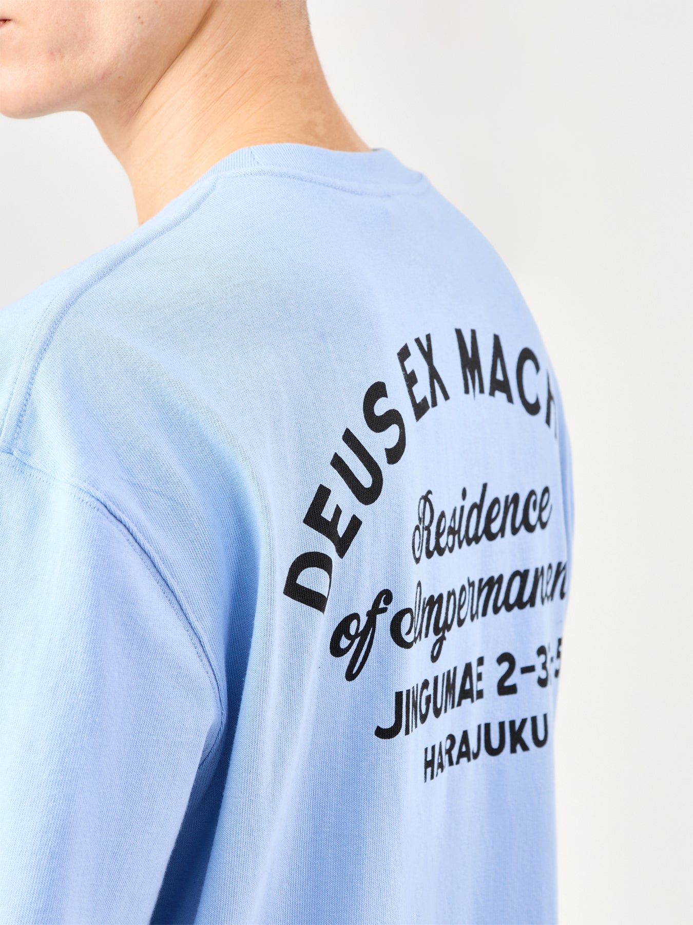 Graphic Recycled Cotton T-Shirt Blue