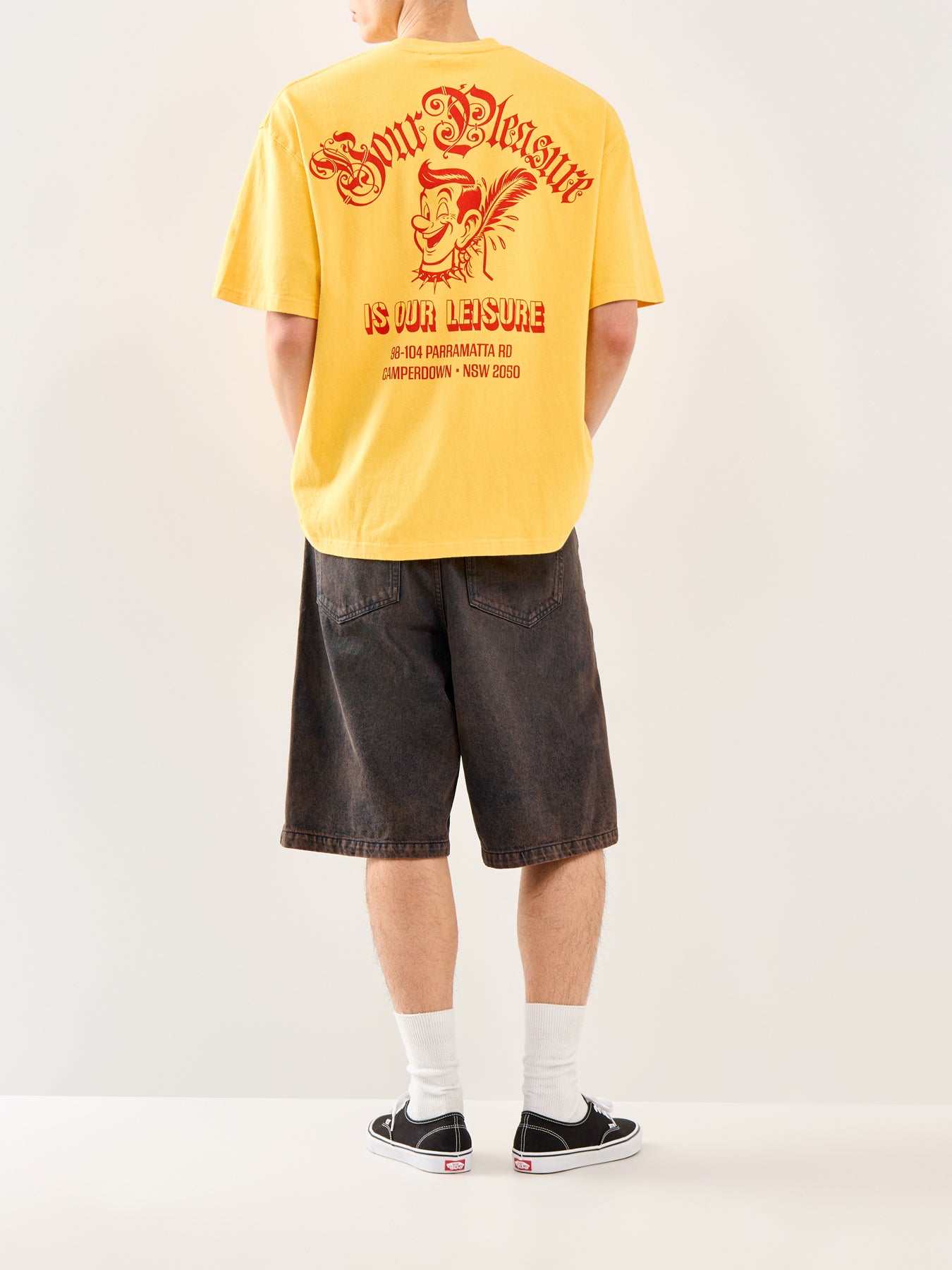 Graphic Recycled Cotton T-Shirt Yellow