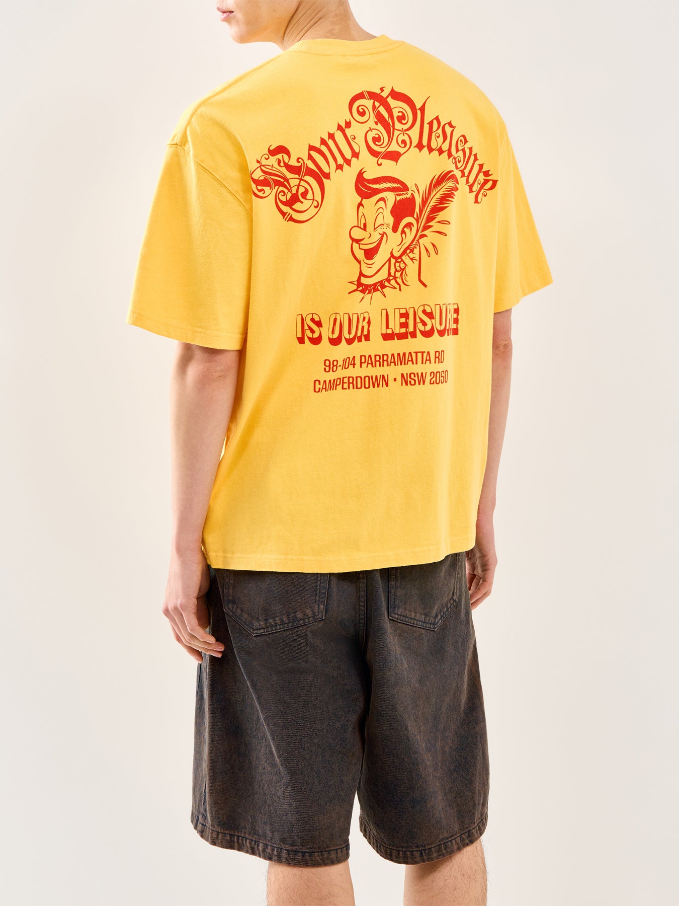Graphic Recycled Cotton T-Shirt Yellow