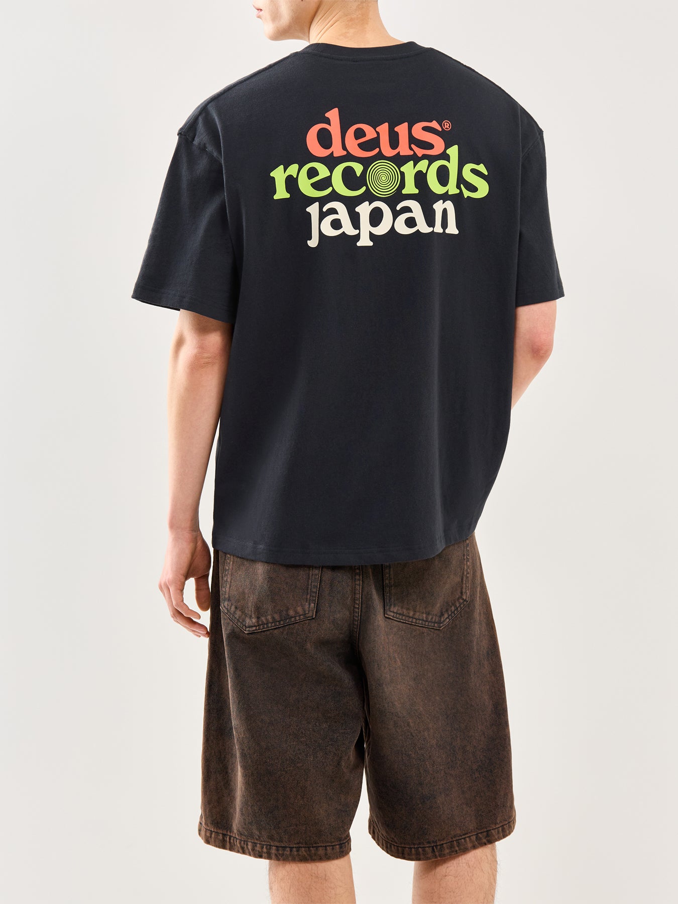 Graphic Recycled Cotton T-Shirt Black