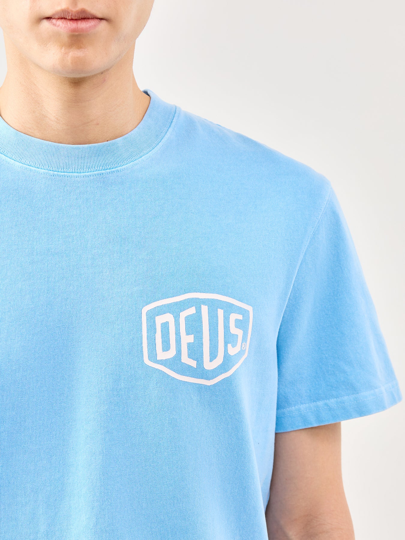 Garment Dyed Organic Cotton T-Shirt Blue