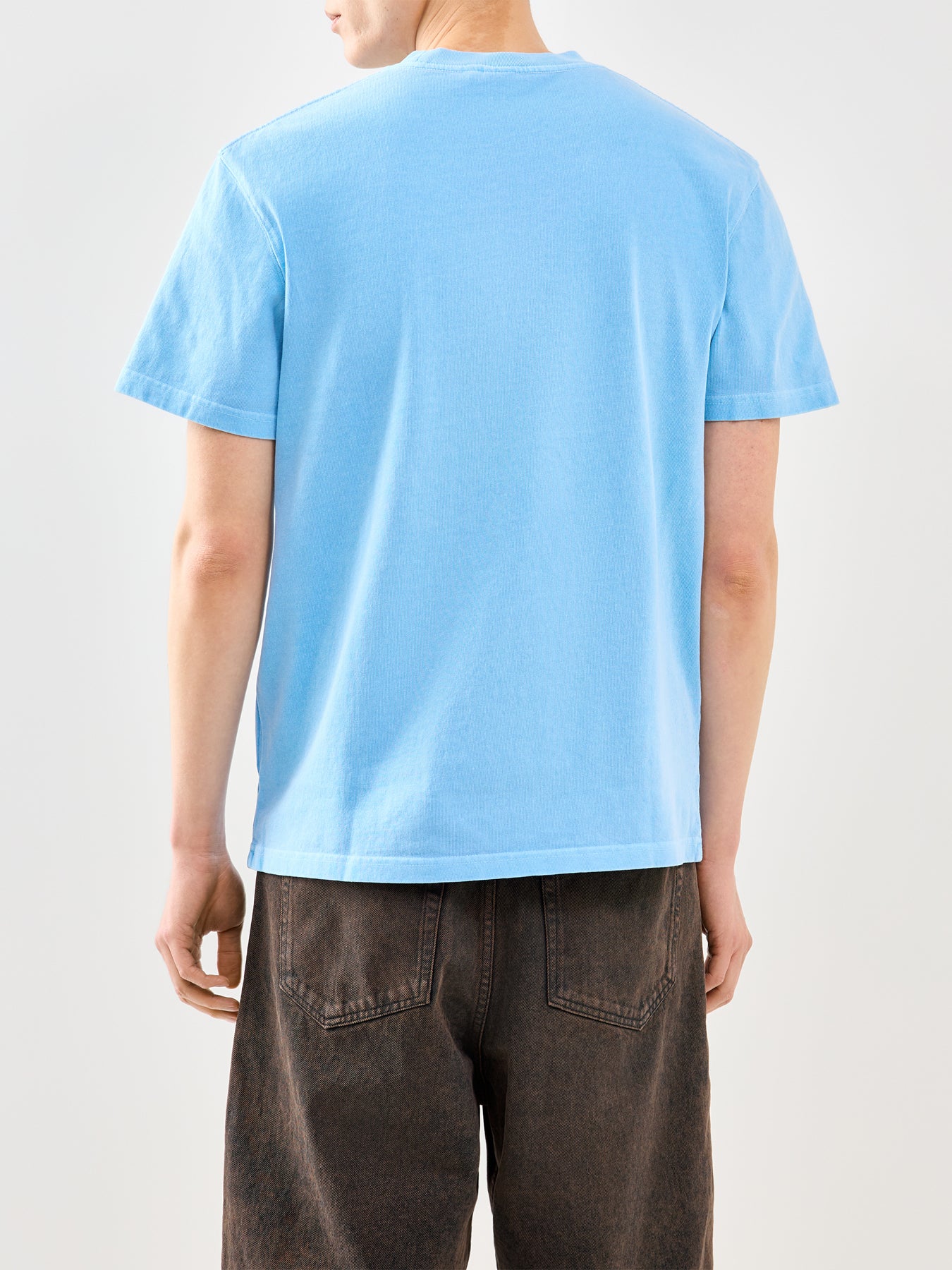 Garment Dyed Organic Cotton T-Shirt Blue