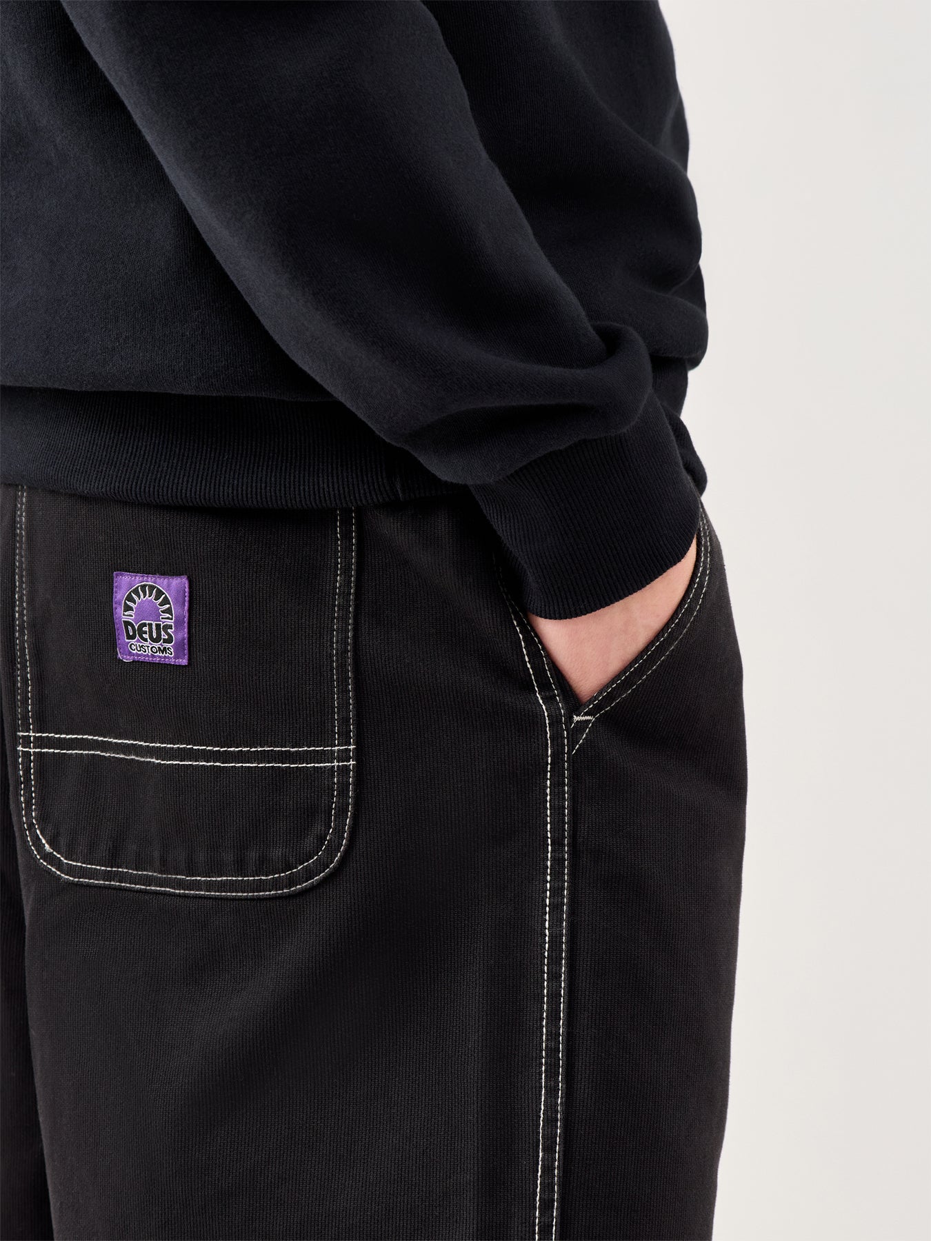 Cotton Walk Shorts Black