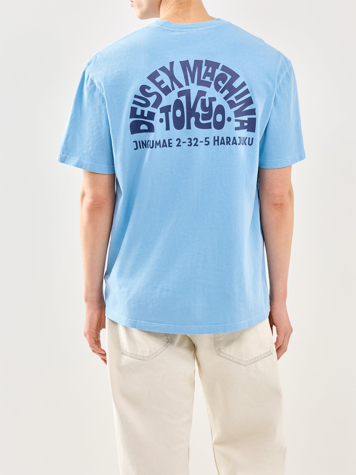 Graphic Recycled Cotton T-Shirt Blue