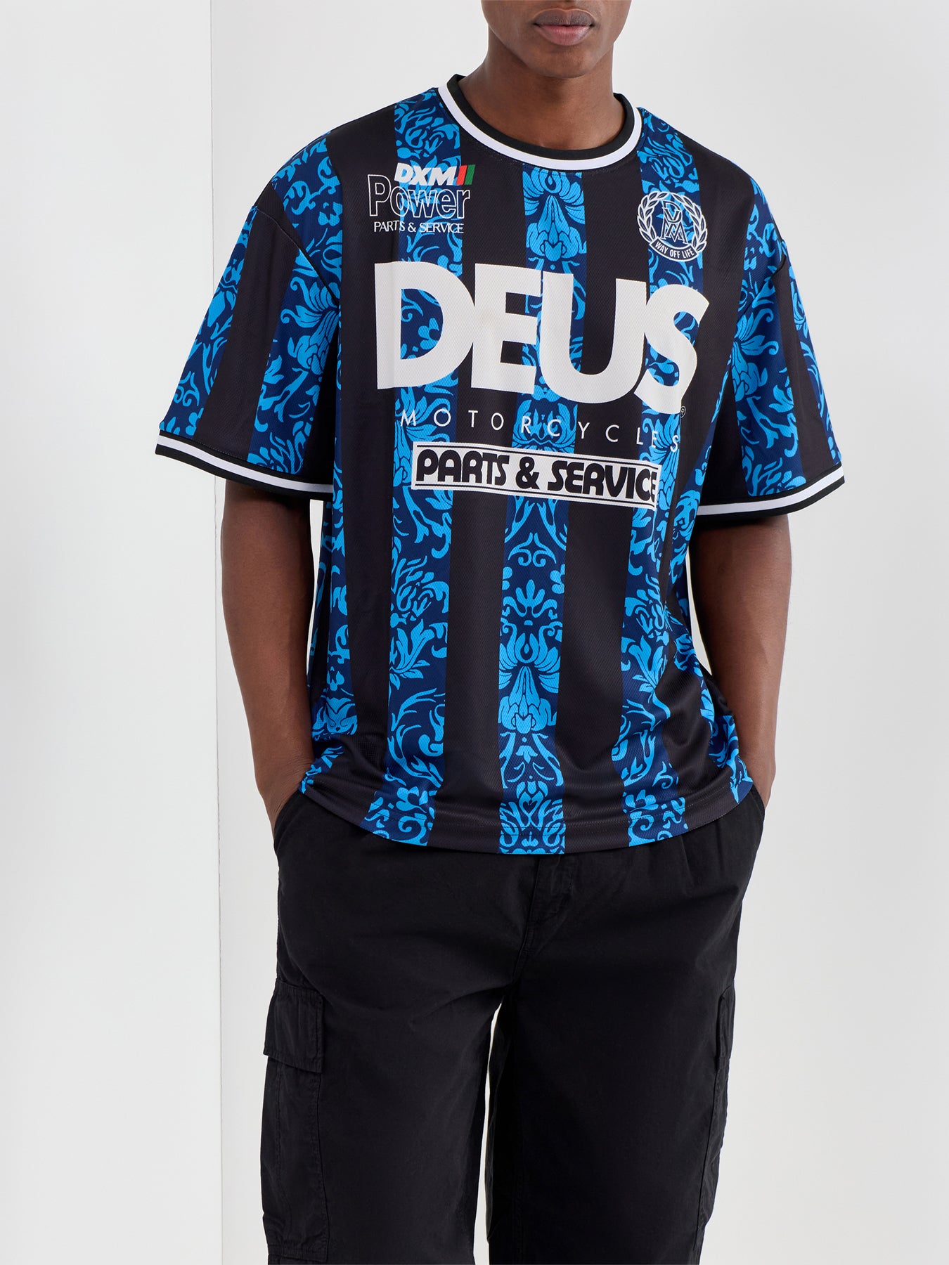 Nouveau Moto Graphic T-Shirt Blue