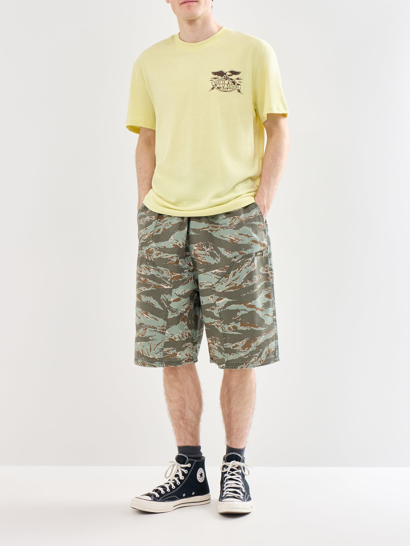 Cotton Casual Shorts Green