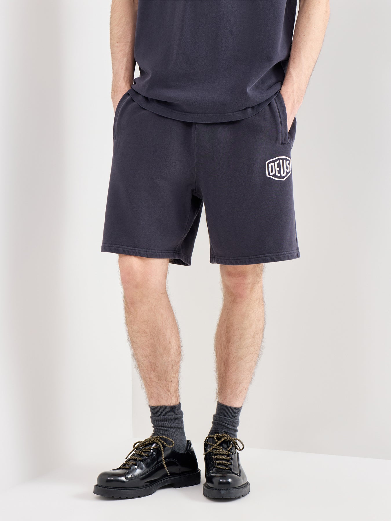 Organic Cotton Track Shorts Black