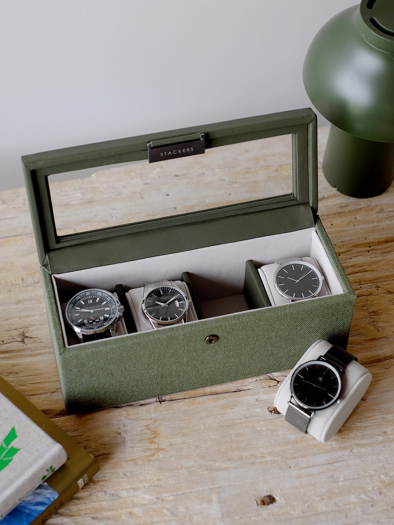 Canvas Watch Box 4 Piece