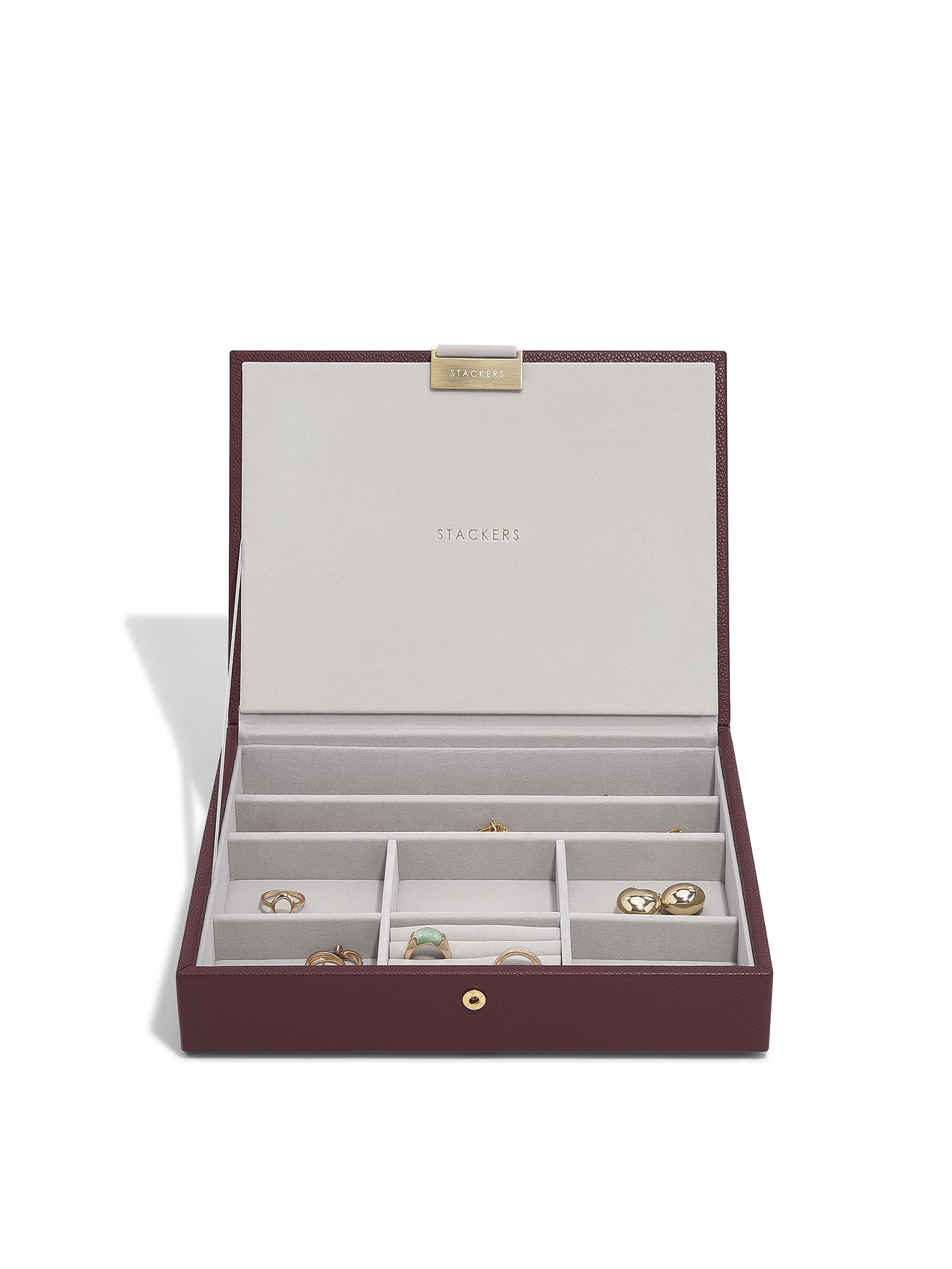 Classic Jewellery Box Set of 3 Burgundy