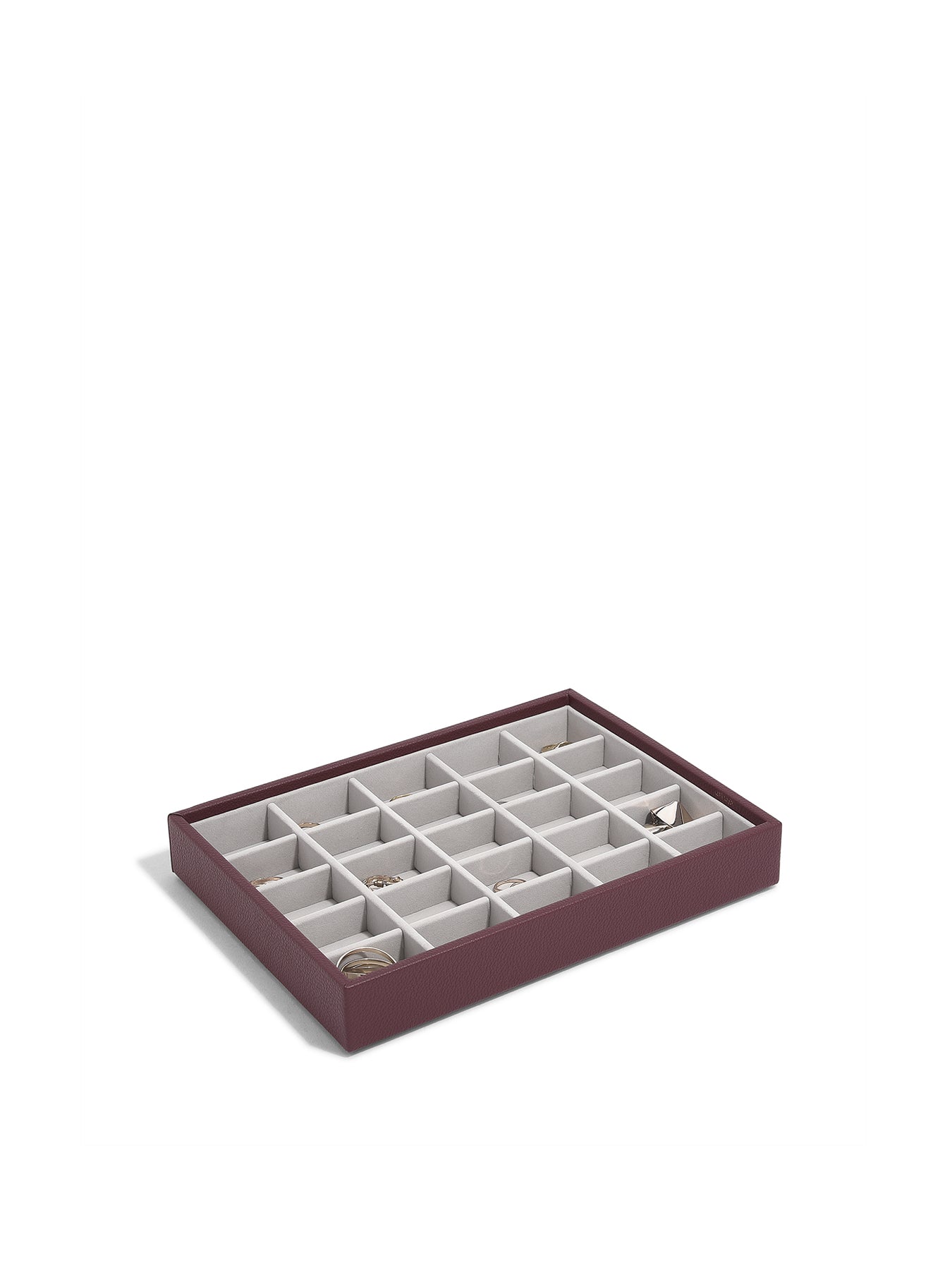 Classic Trinket Layer Jewellery Box Burgundy