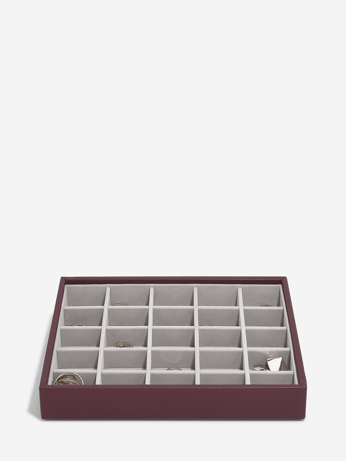 Classic Trinket Layer Jewellery Box Burgundy