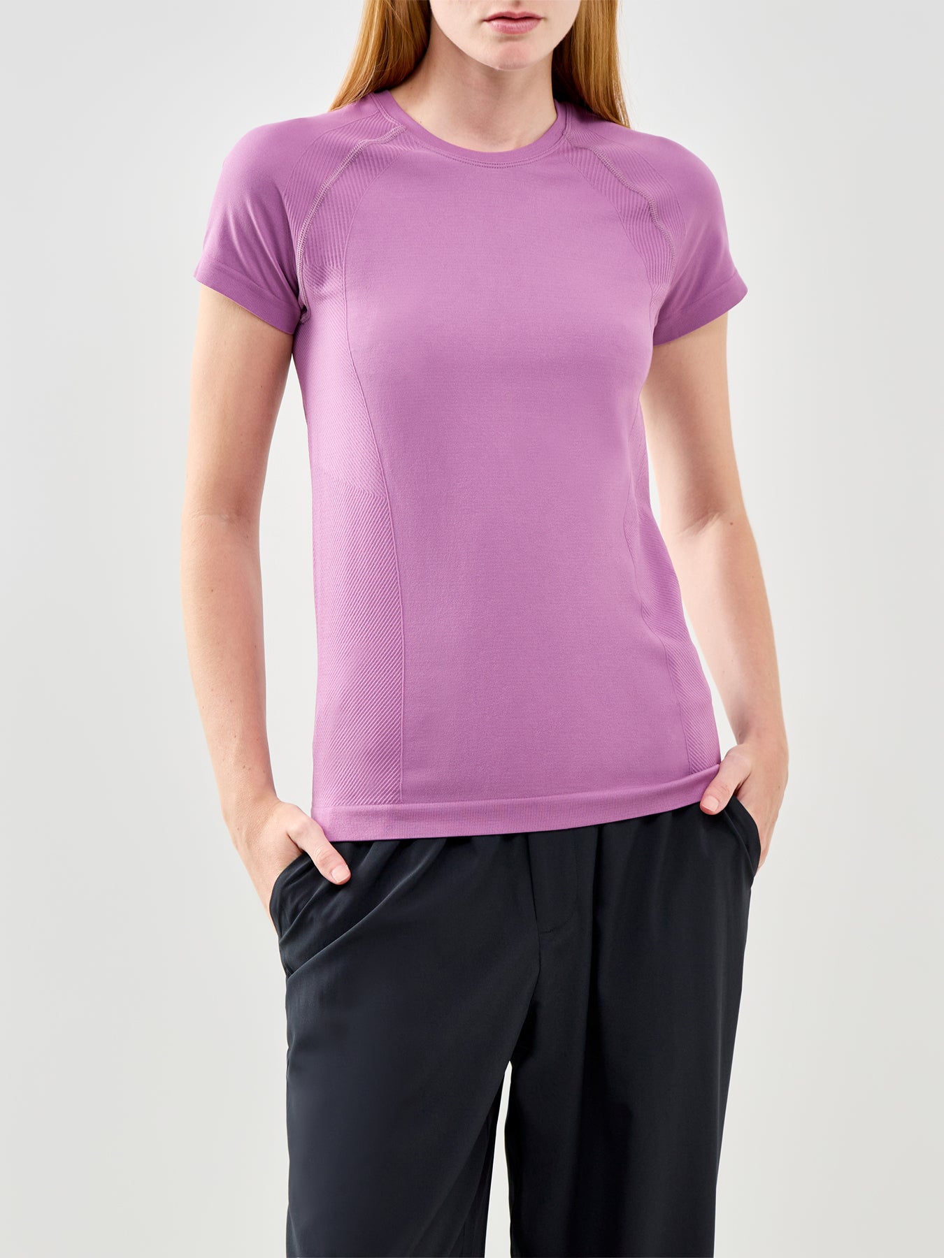 Athlete Seamless Workout T-Shirt Purple