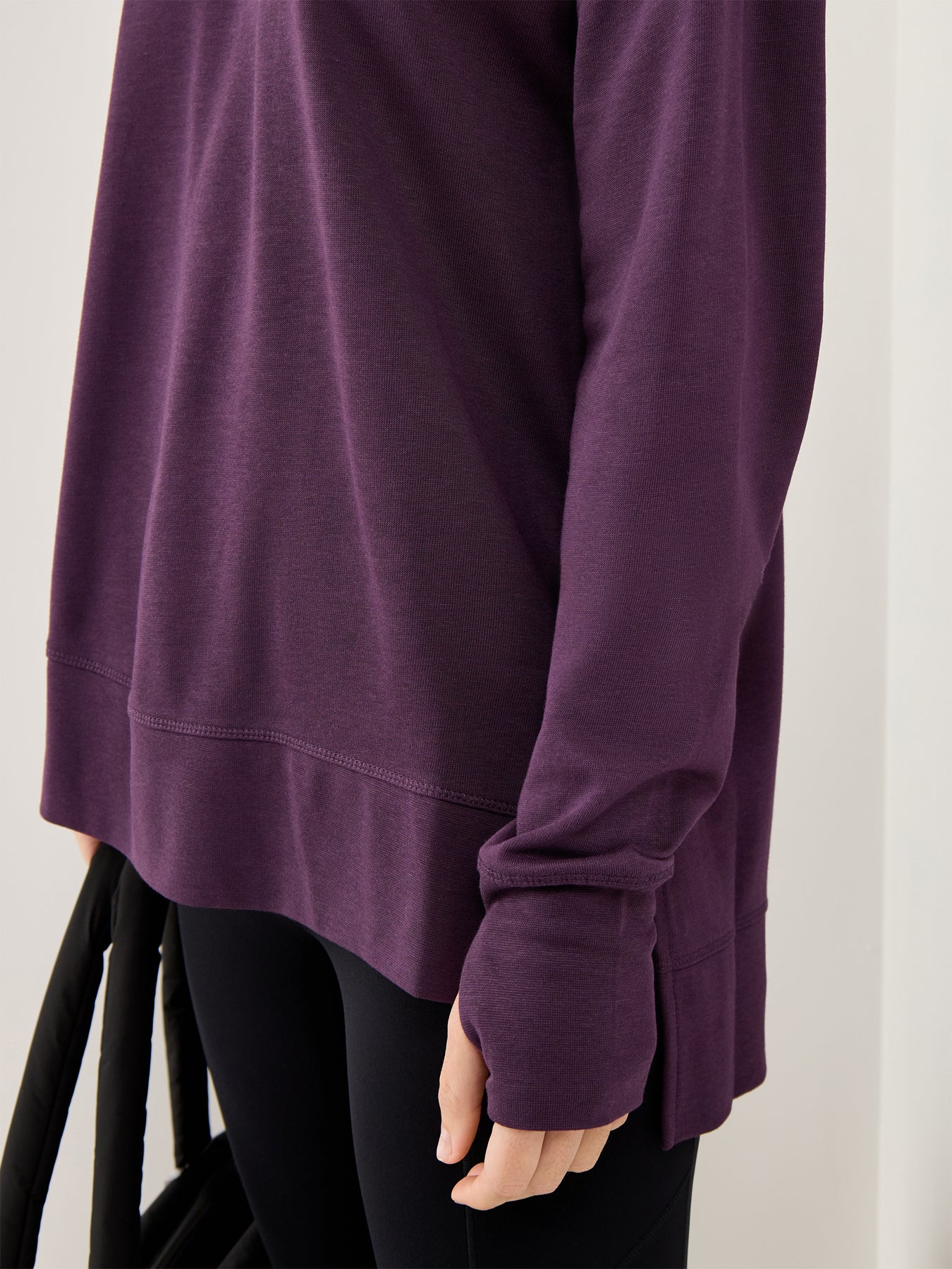 After Class Longline Sweatshirt Purple