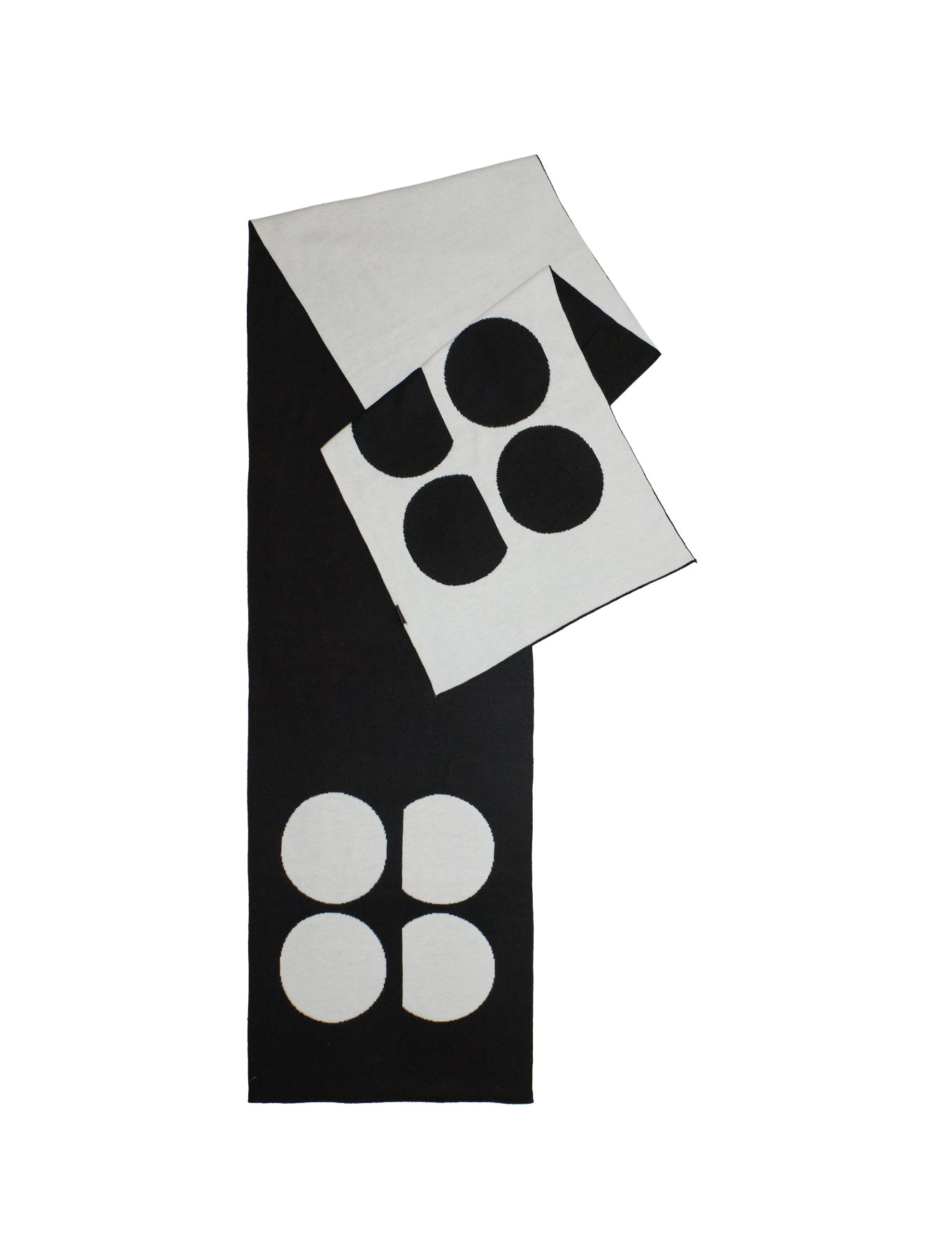 Logo Wool Scarf Black