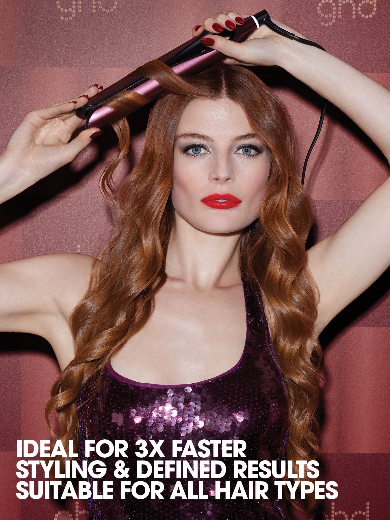 Chronos  Hair Straightener in Cherry Chic