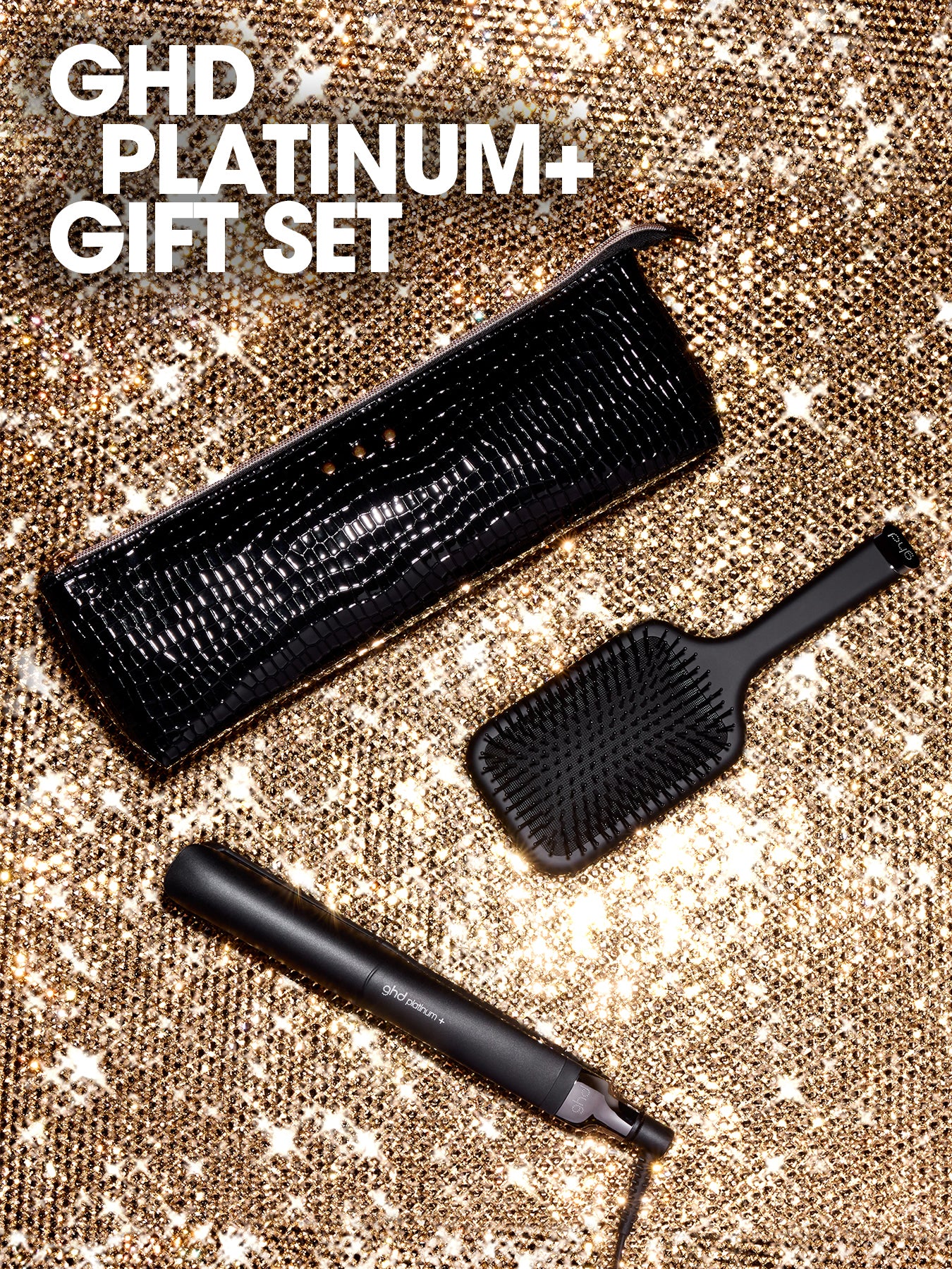 Platinum+ Hair Straightener Festive Gift Set in Black