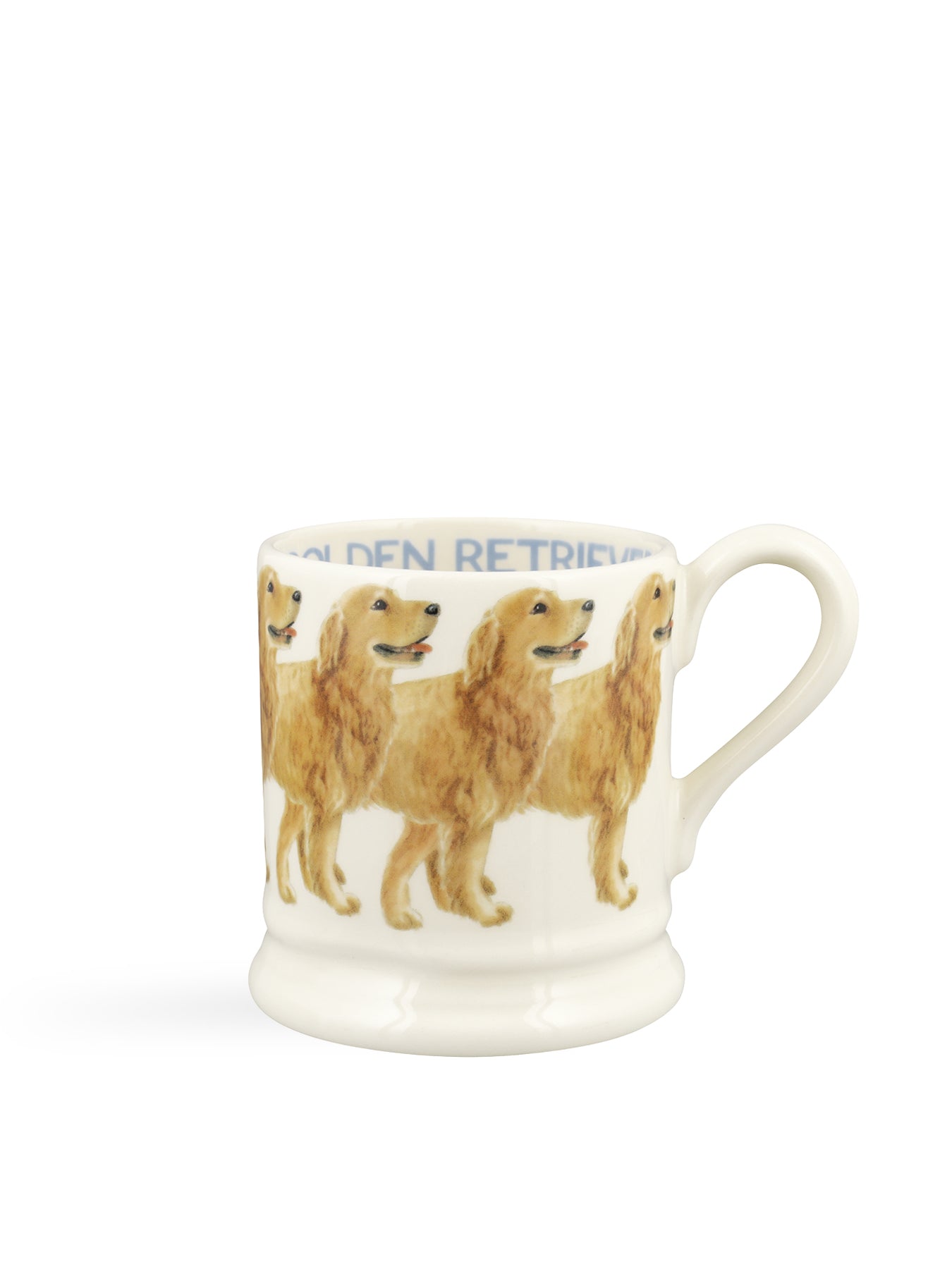 Golden Retriever Stoneware Mug with Hand-Drawn Artwork
