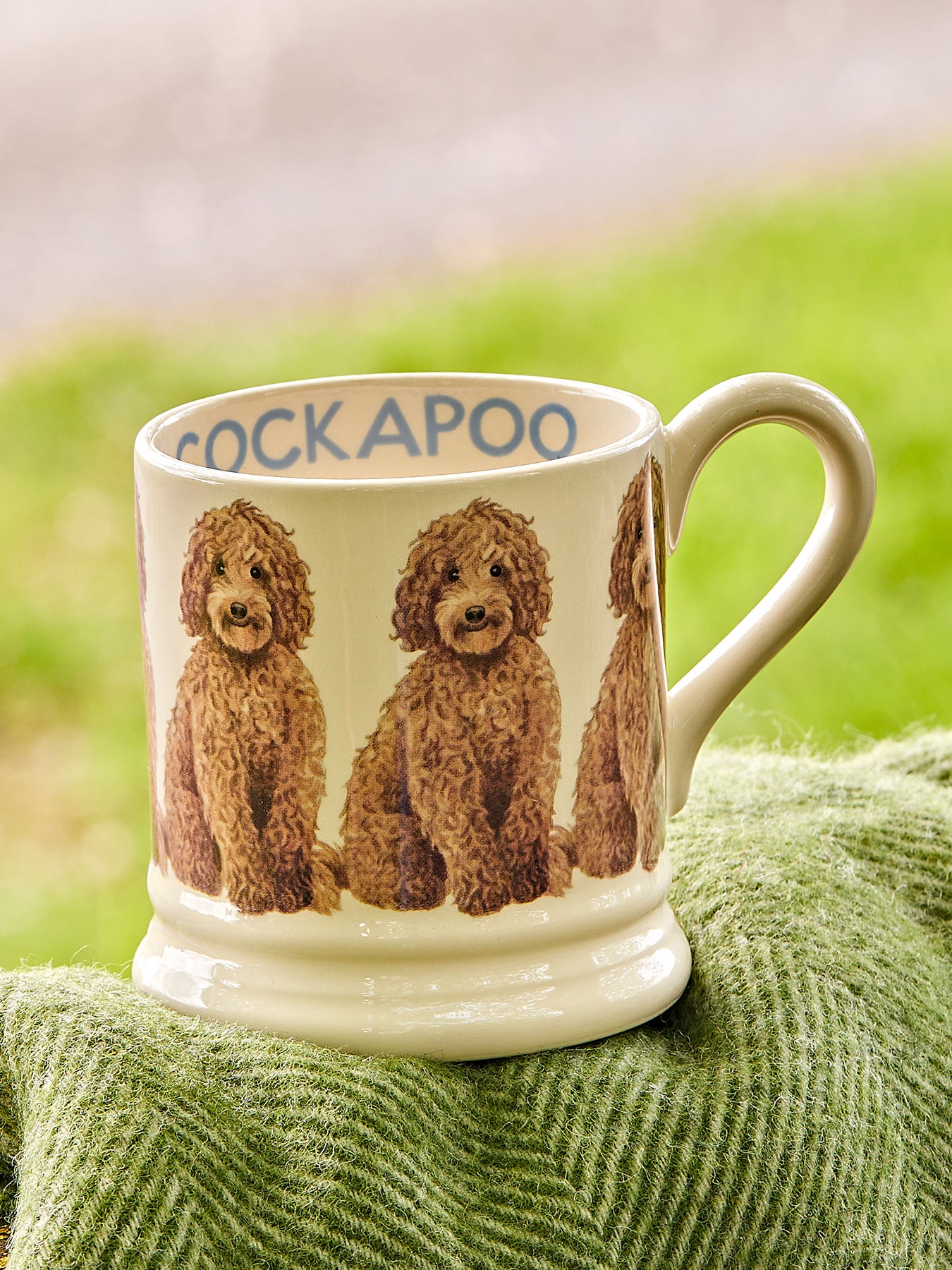 Cockapoo Stoneware Mug with Illustrated Detailing