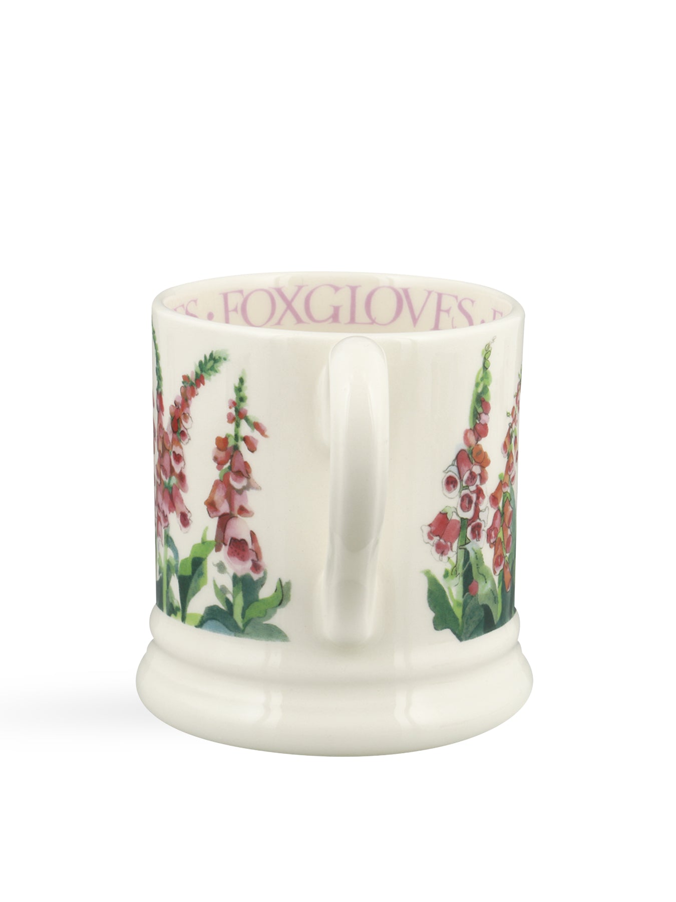Foxgloves Stoneware Mug with Garden Illustration