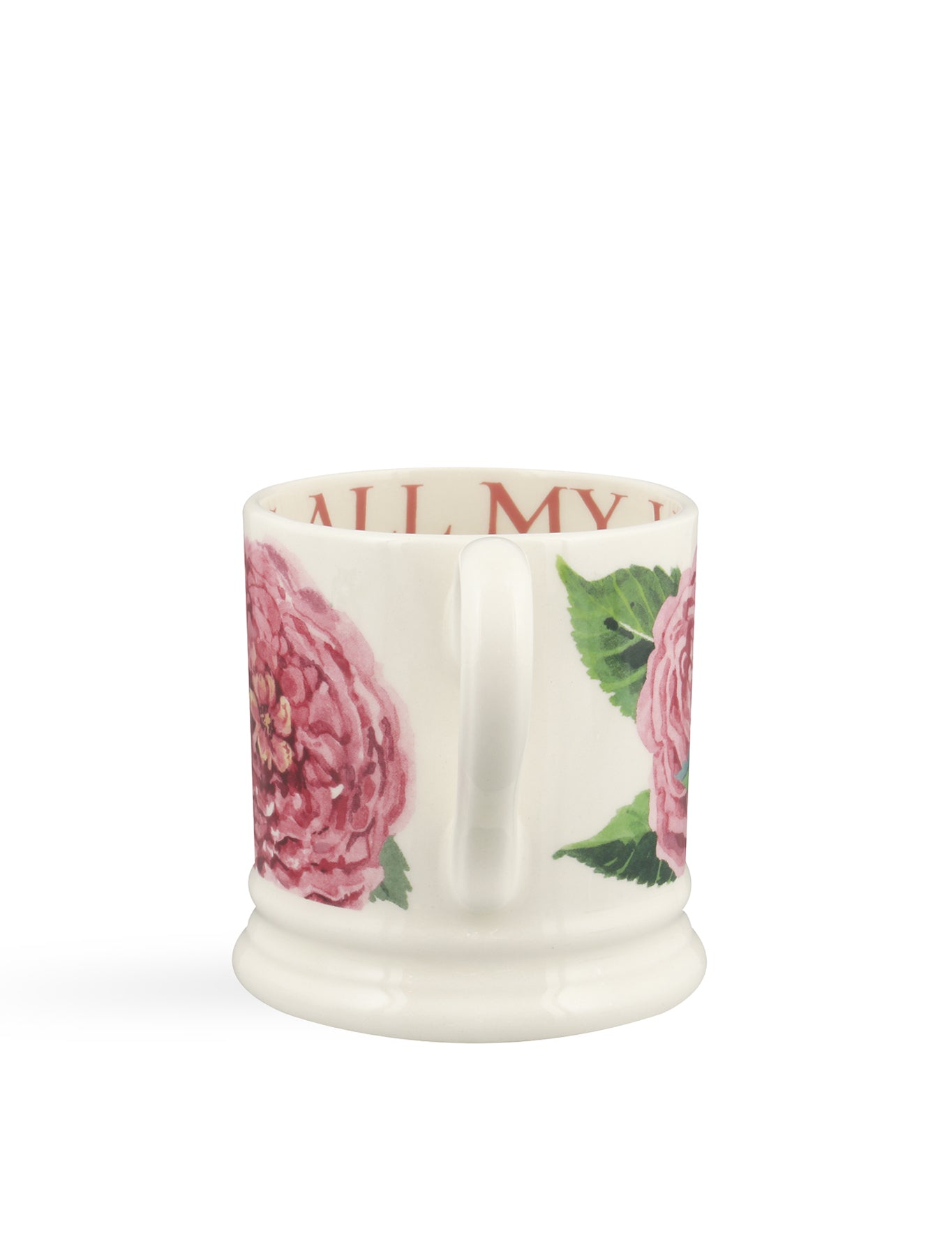 Emma’s Rose Stoneware Mug with Floral Detailing