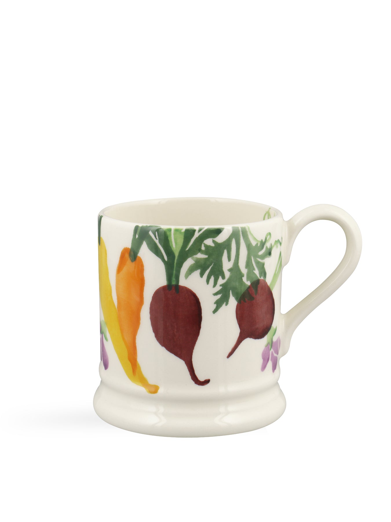 Carrots and Beets Stoneware Mug with Garden Motif