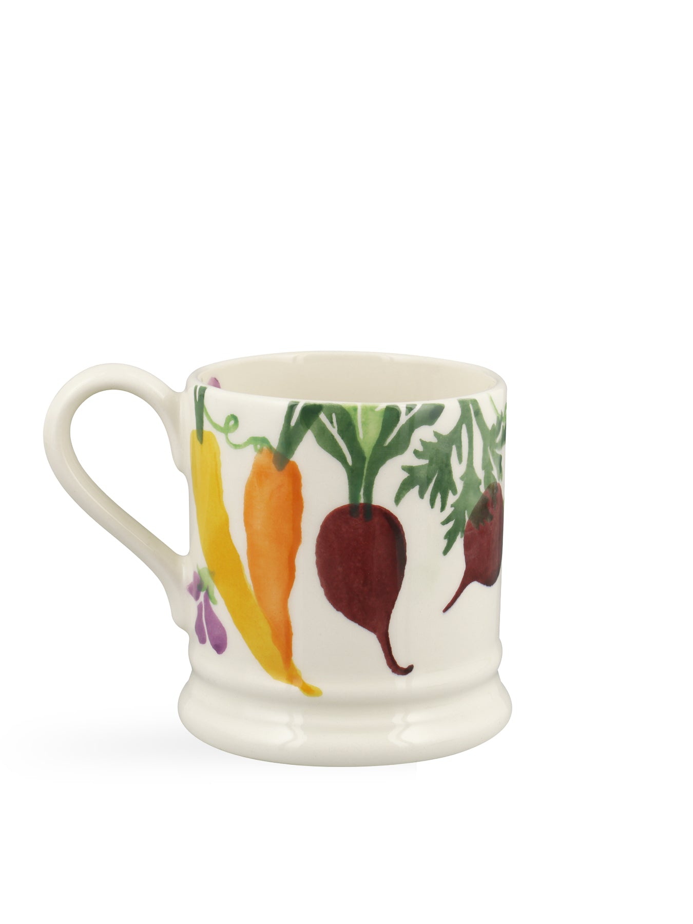 Carrots and Beets Stoneware Mug with Garden Motif