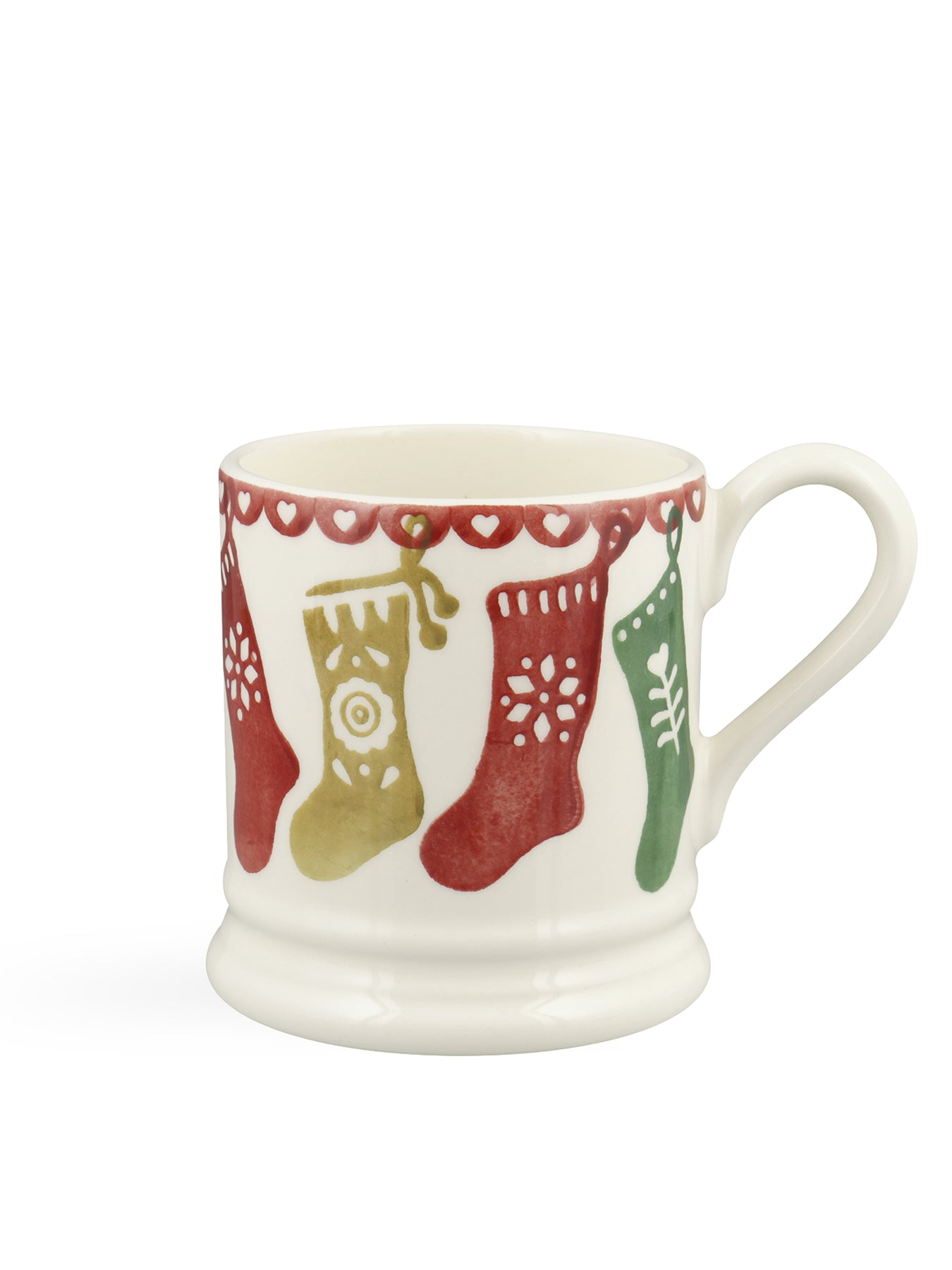 Christmas Stockings Stoneware Mug with Festive Design