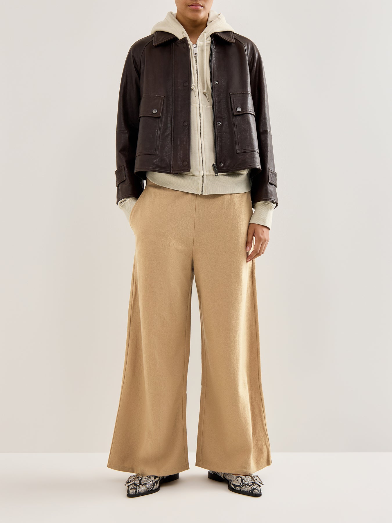 Wide Ankle Pants Biscuit