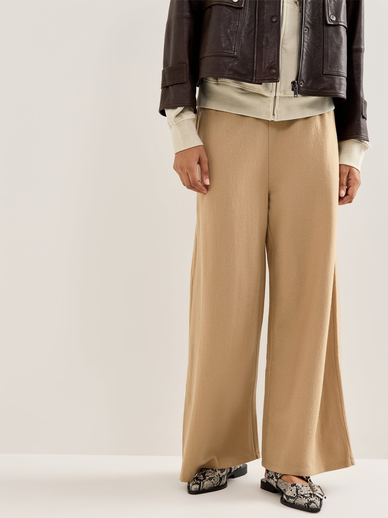 Wide Ankle Pants Biscuit