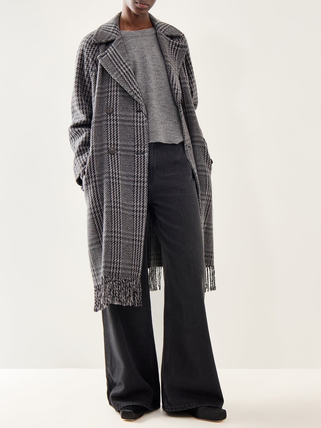 Crew Neck Wool Sweater Taupe