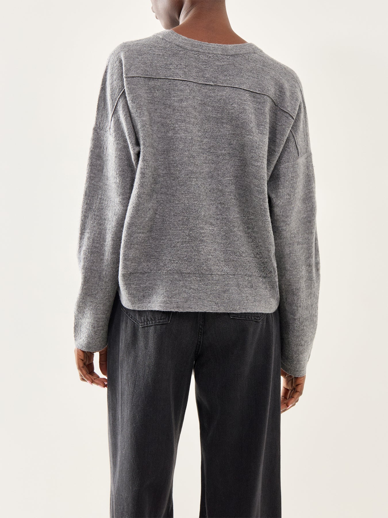 Crew Neck Wool Sweater Taupe