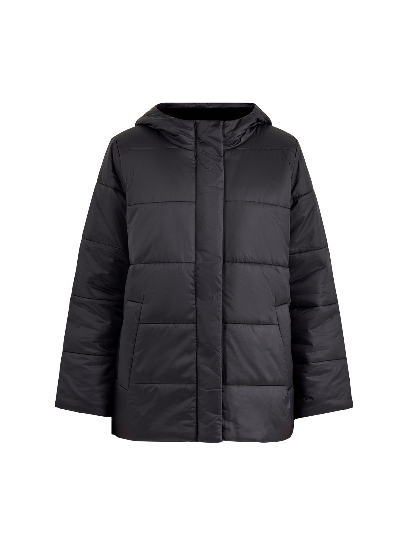 Hooded Puffer Coat Black