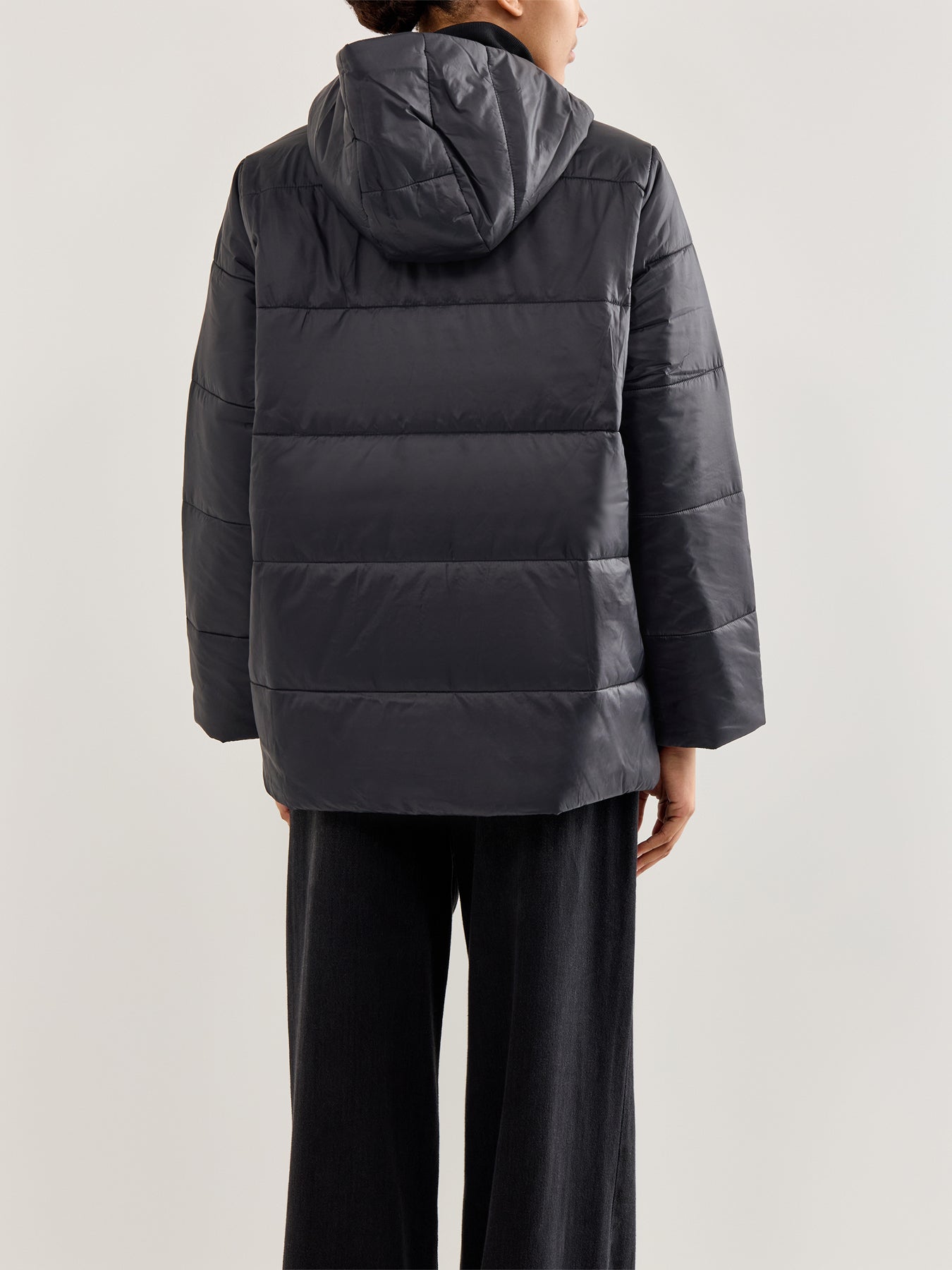 Hooded Puffer Coat Black