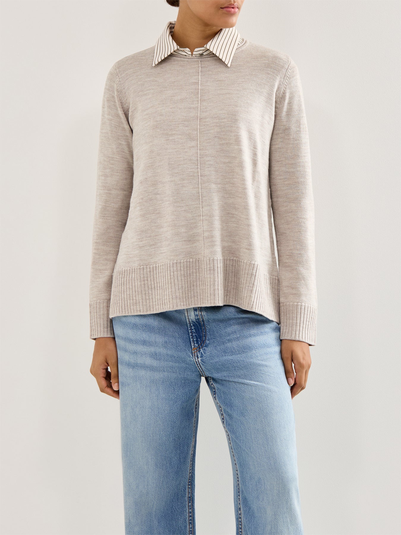 Crew Neck Sweater Maple Oat