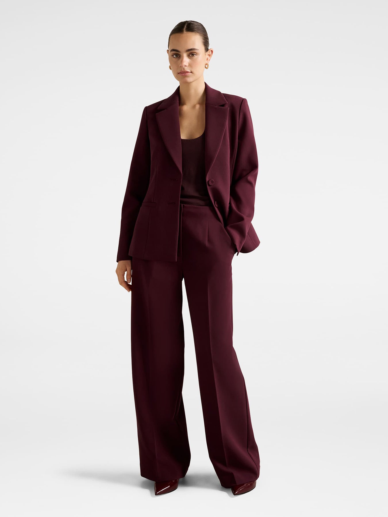 Lee Wide Leg Pants Red