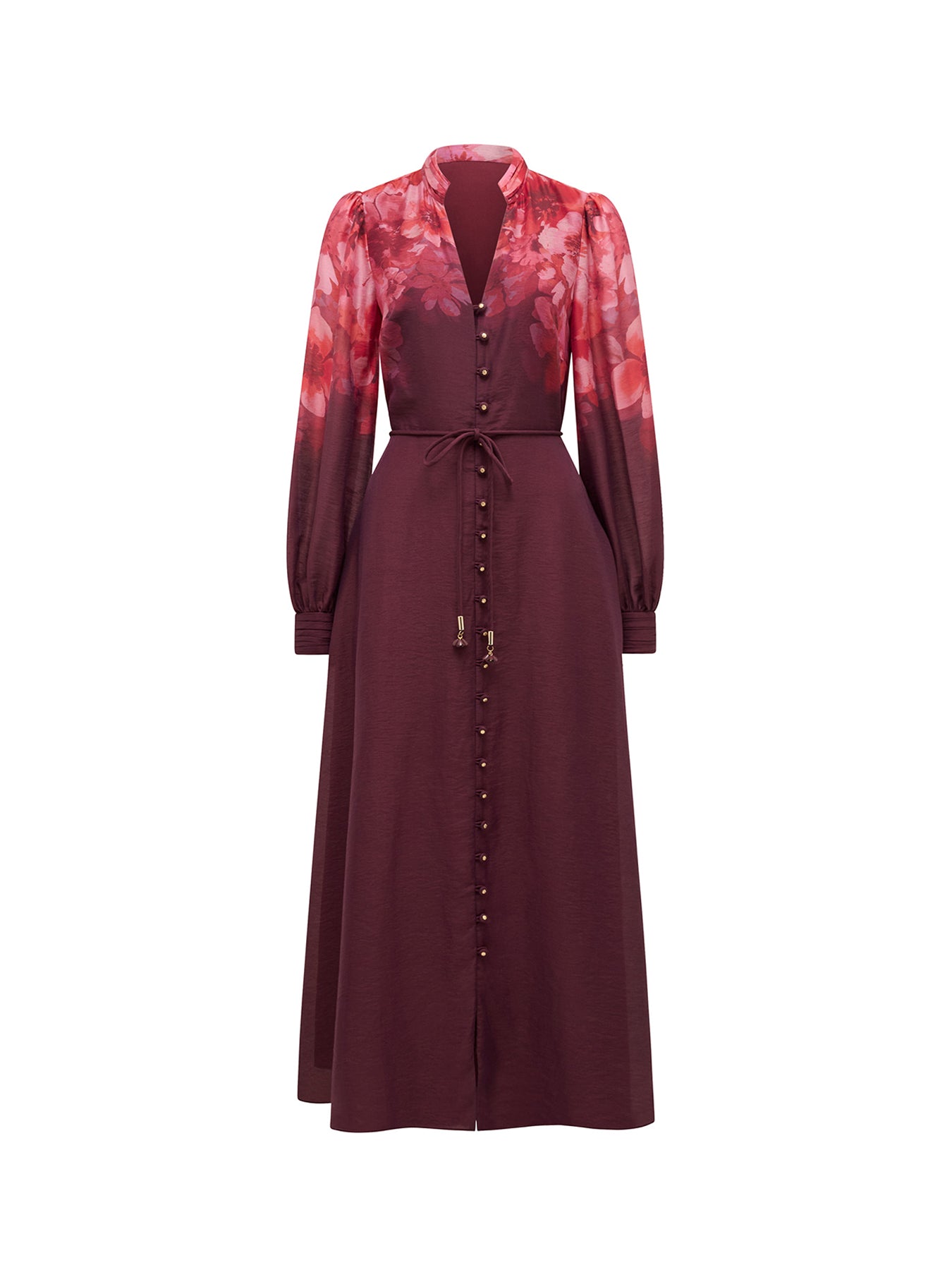 Camilla Long Sleeve Printed Midi Dress Multi