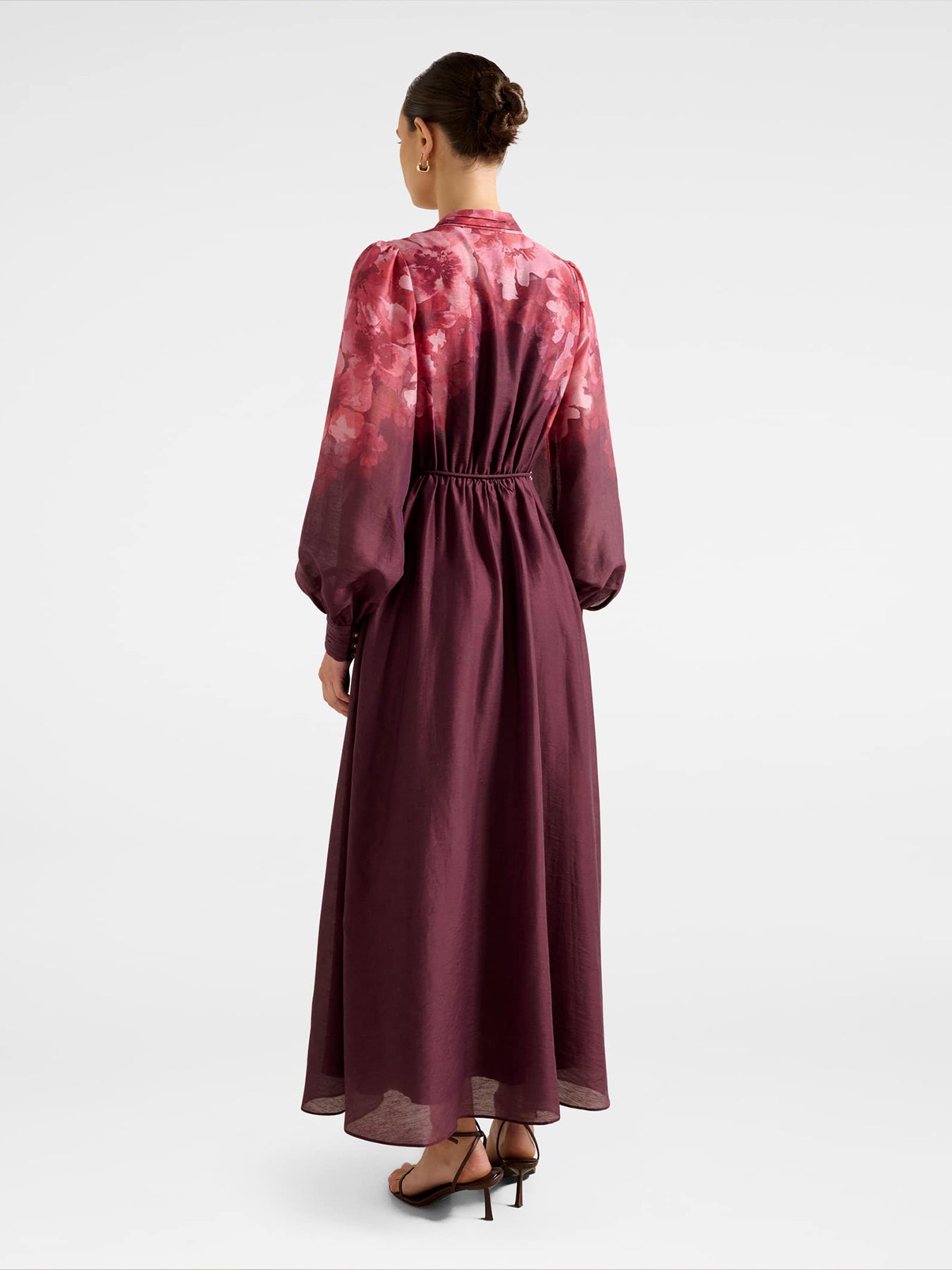 Camilla Long Sleeve Printed Midi Dress Multi