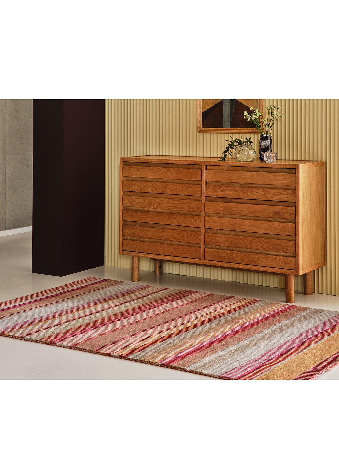 Stripes Wool Rug Natural Small