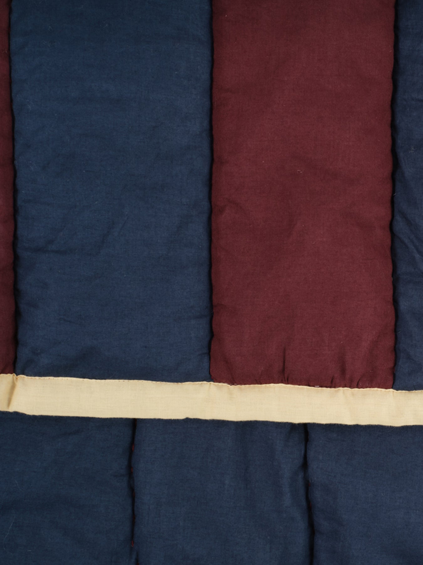 Stripe Quilt Aubergine Navy Medium