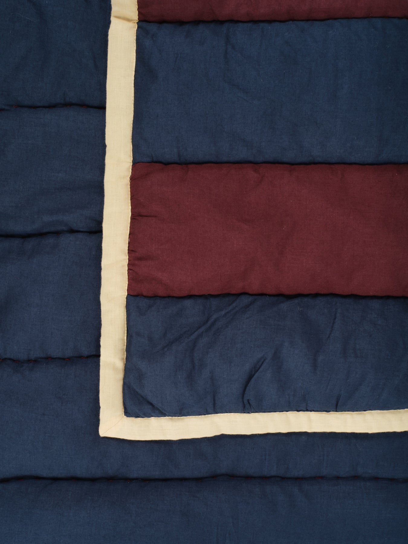 Stripe Quilt Aubergine Navy Medium