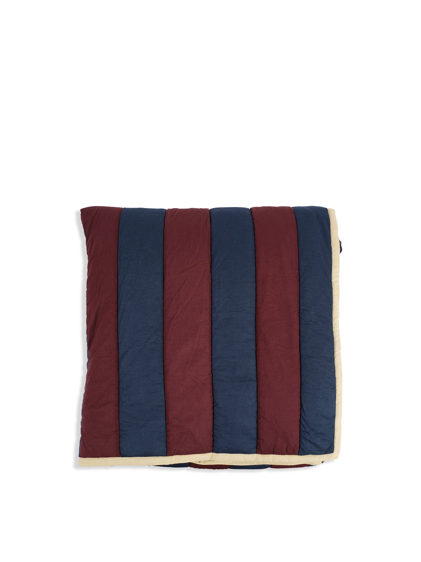 Stripe Quilt Aubergine Navy Large