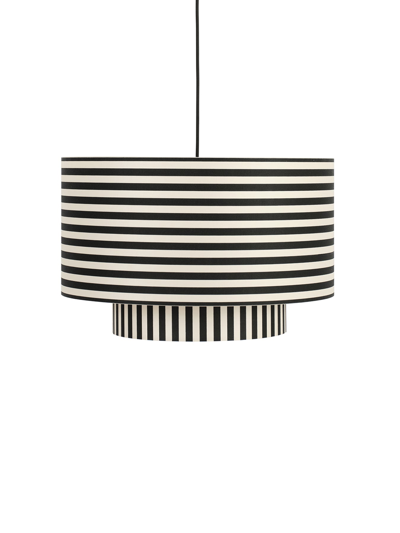 Raie Fabric Pendant Black White