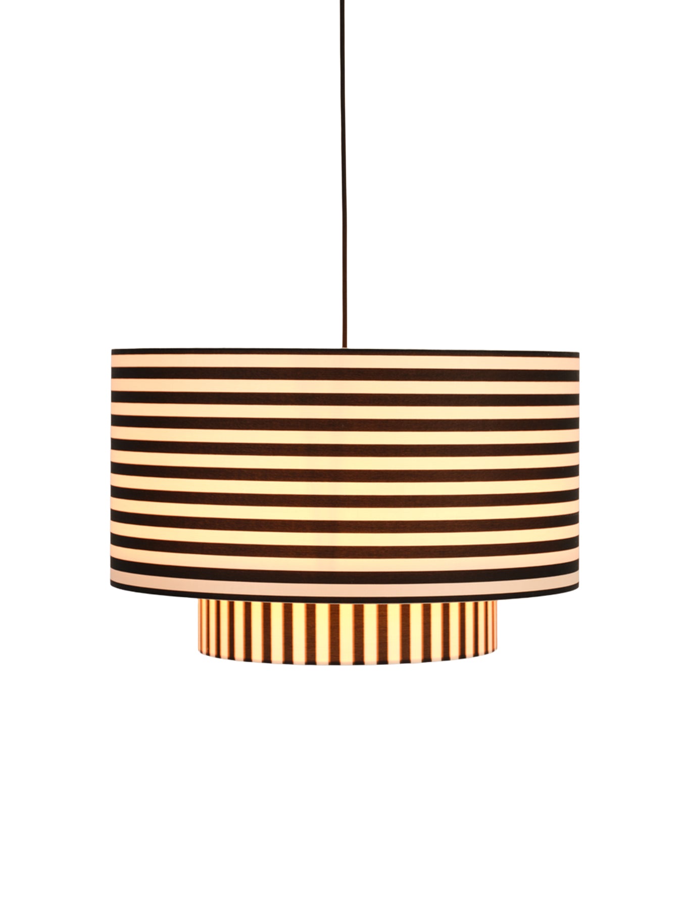 Raie Fabric Pendant Black White