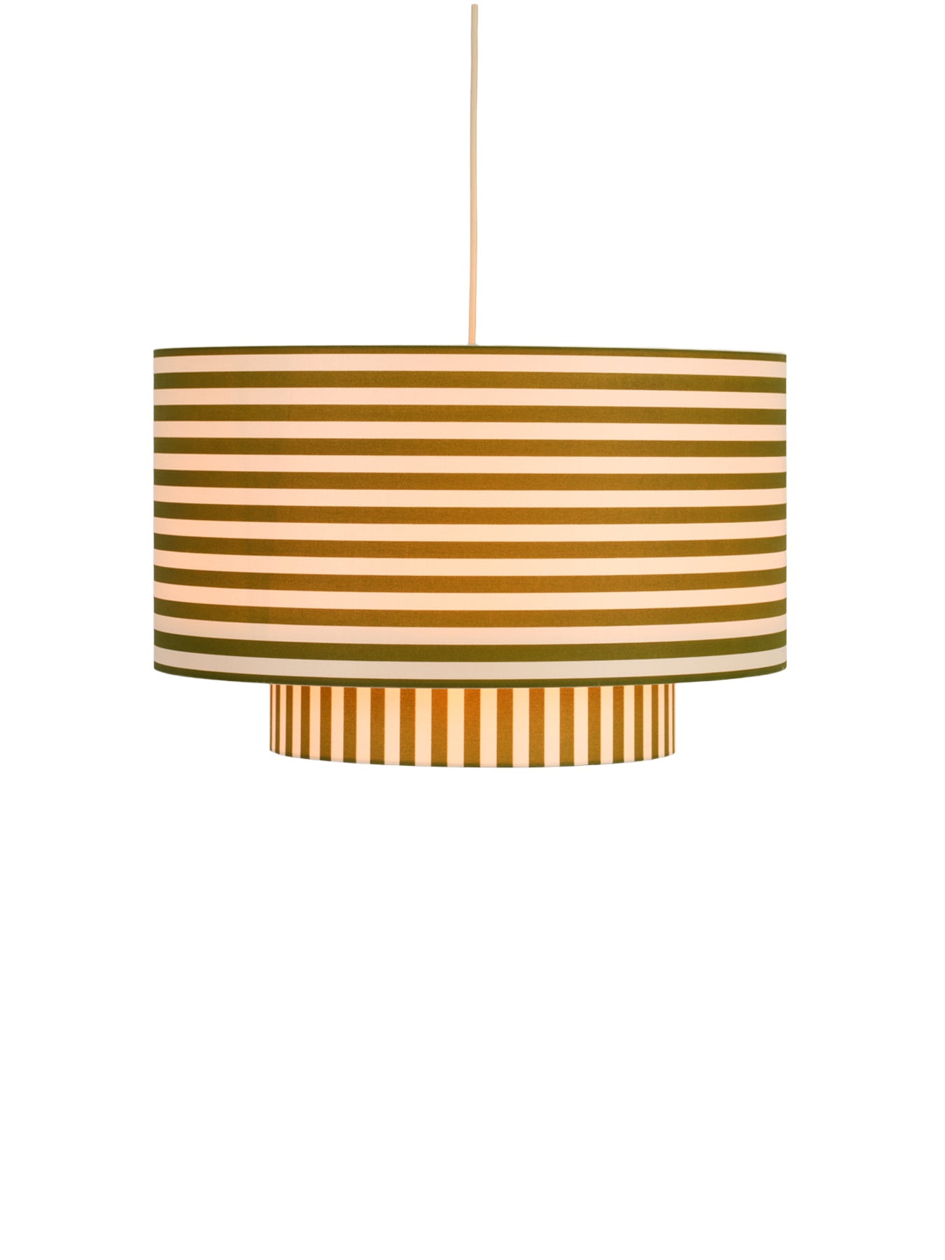 Raie Fabric Pendant Green White