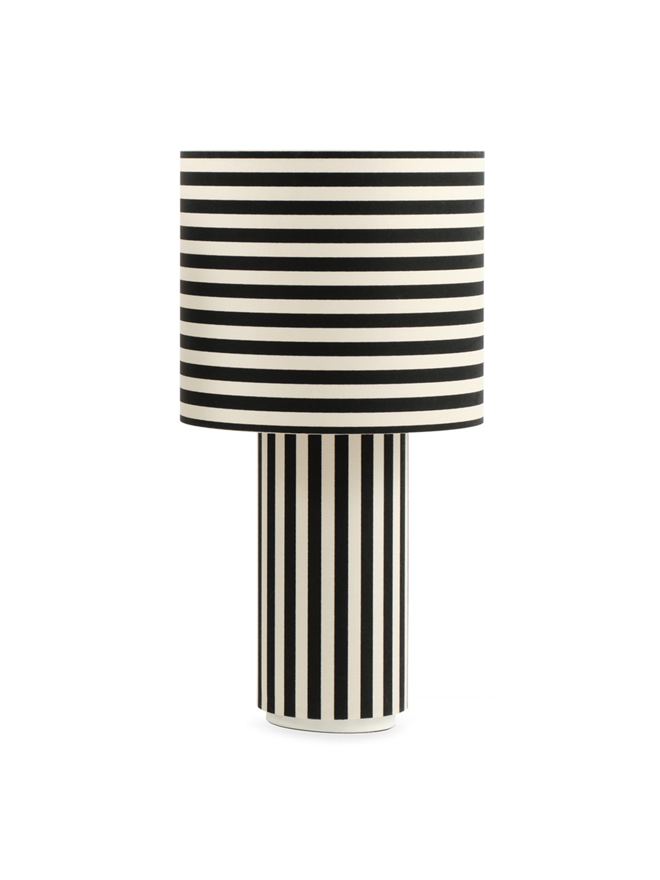 Raie Fabric Table Lamp Black White