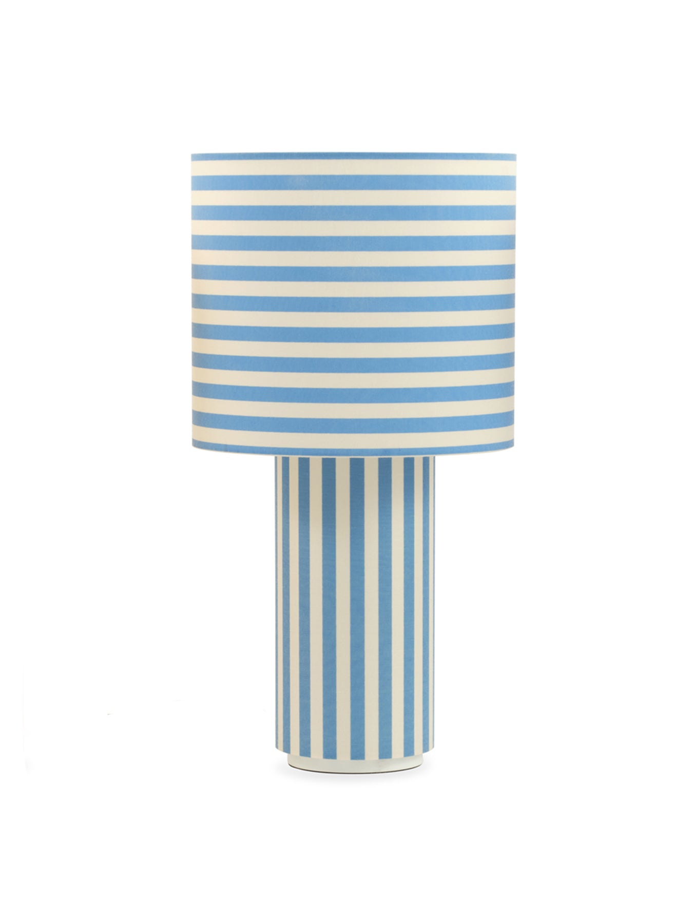 Raie Fabric Table Lamp Blue White