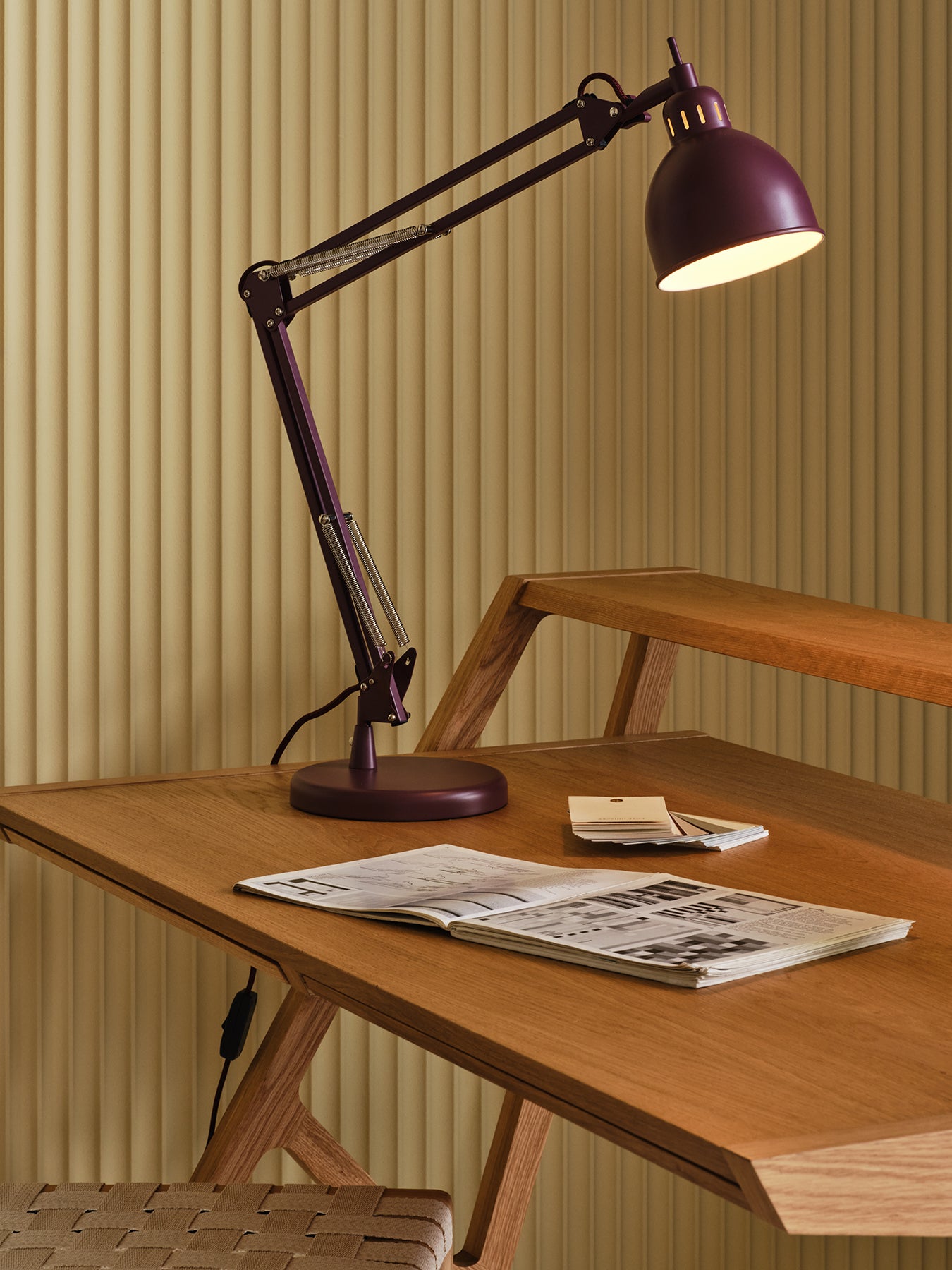 Spencer Metal Desk Lamp Berry