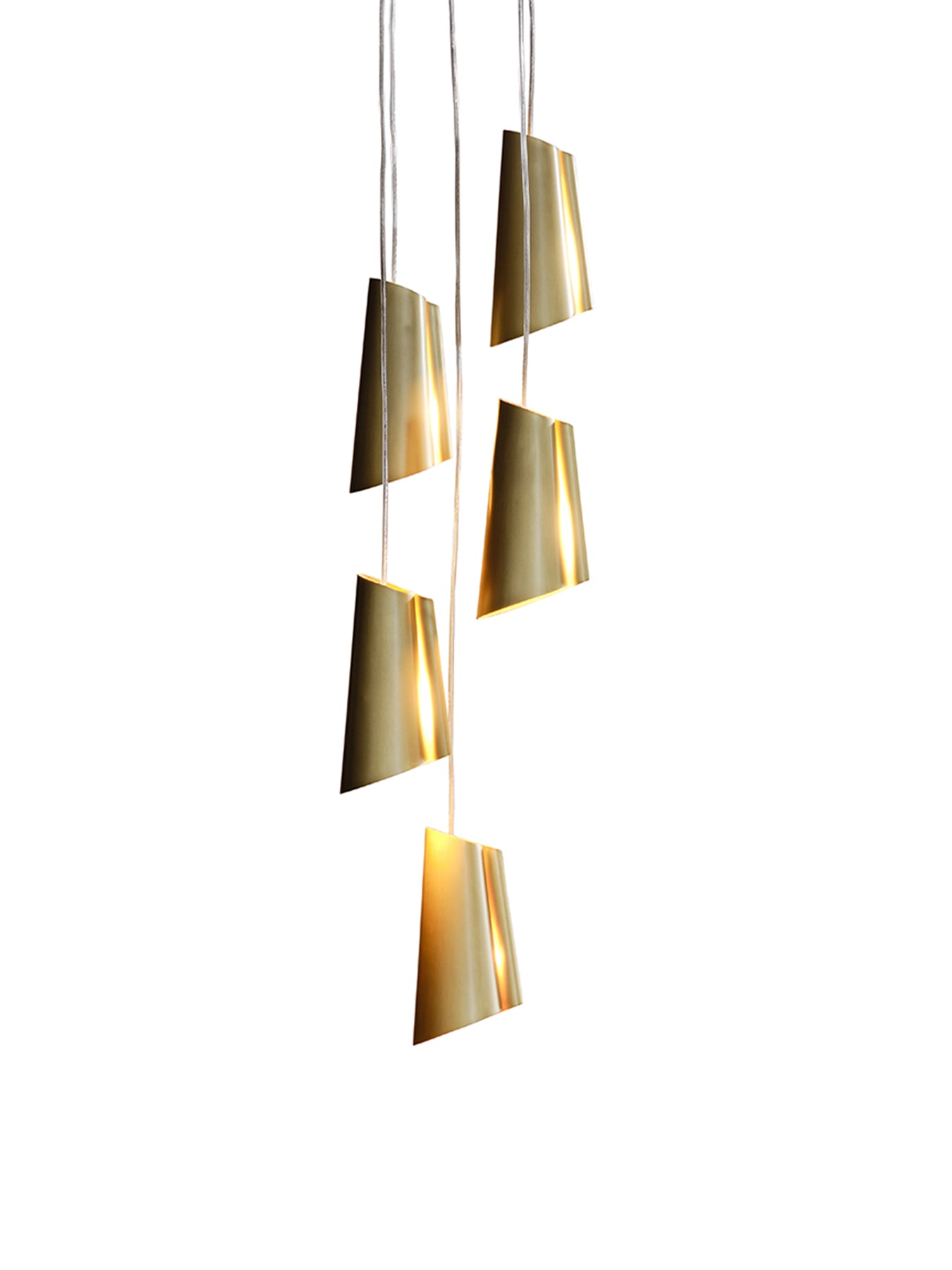 Pasmore Metal 5 Light Pendant Brass